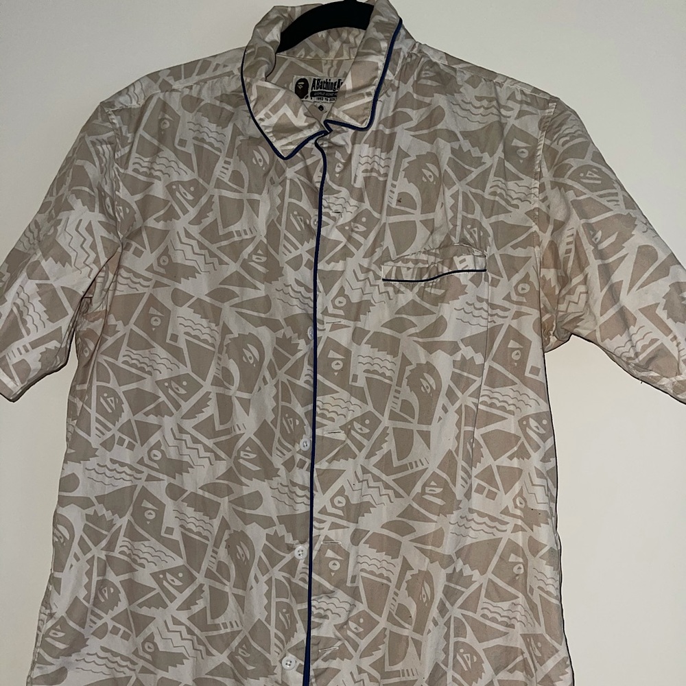 BAPE. Hype beast. Button down. AUTHENTIC